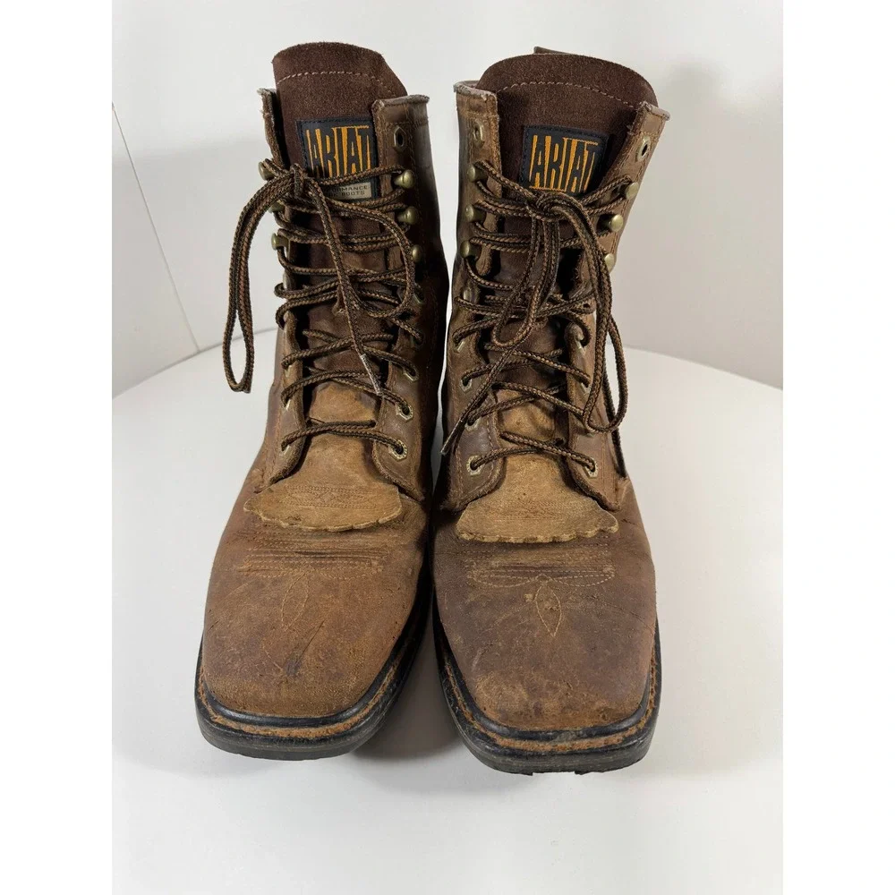 Ariat Cascade 8 Inch Work Boots Mens 9 EE Brown Leather EH Rated 10011916